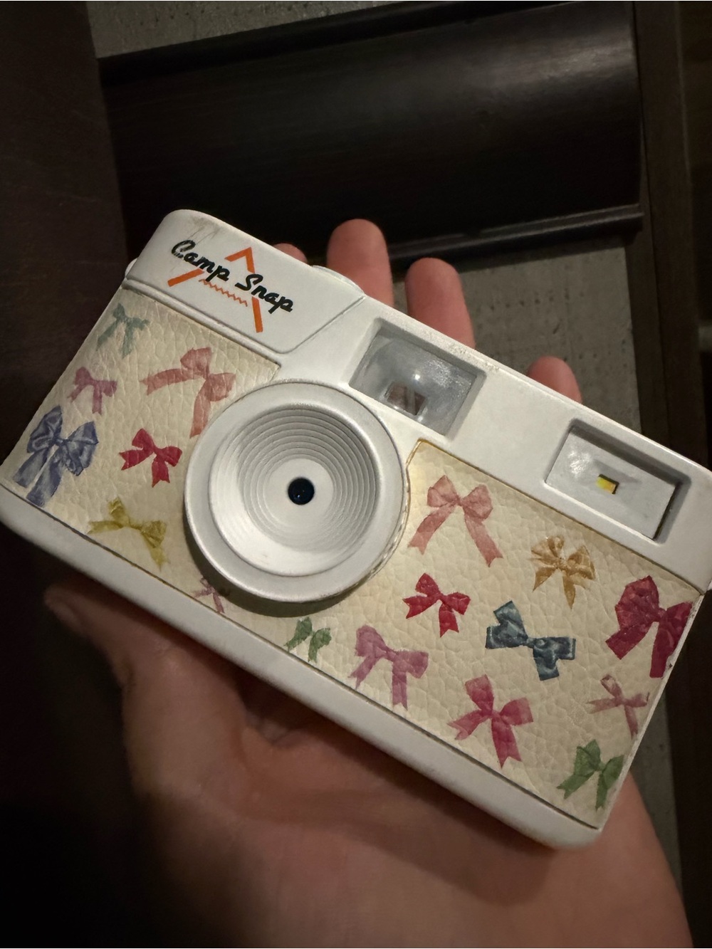 White Camera with Colorful Bow Pattern - CompSnap - Picture 7 of 9